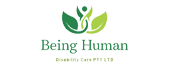 being human disability care logo - go to home page